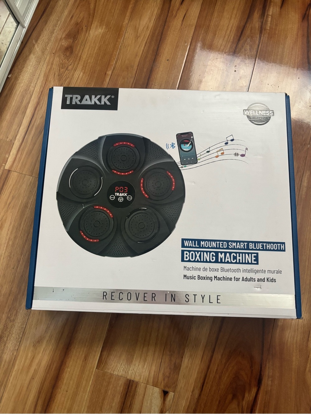 Black Wall Mounted Smart Bluetooth Boxing Machine
